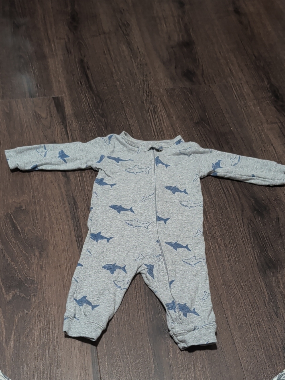 Carter's Baby Shark Print Long Sleeve Onesie